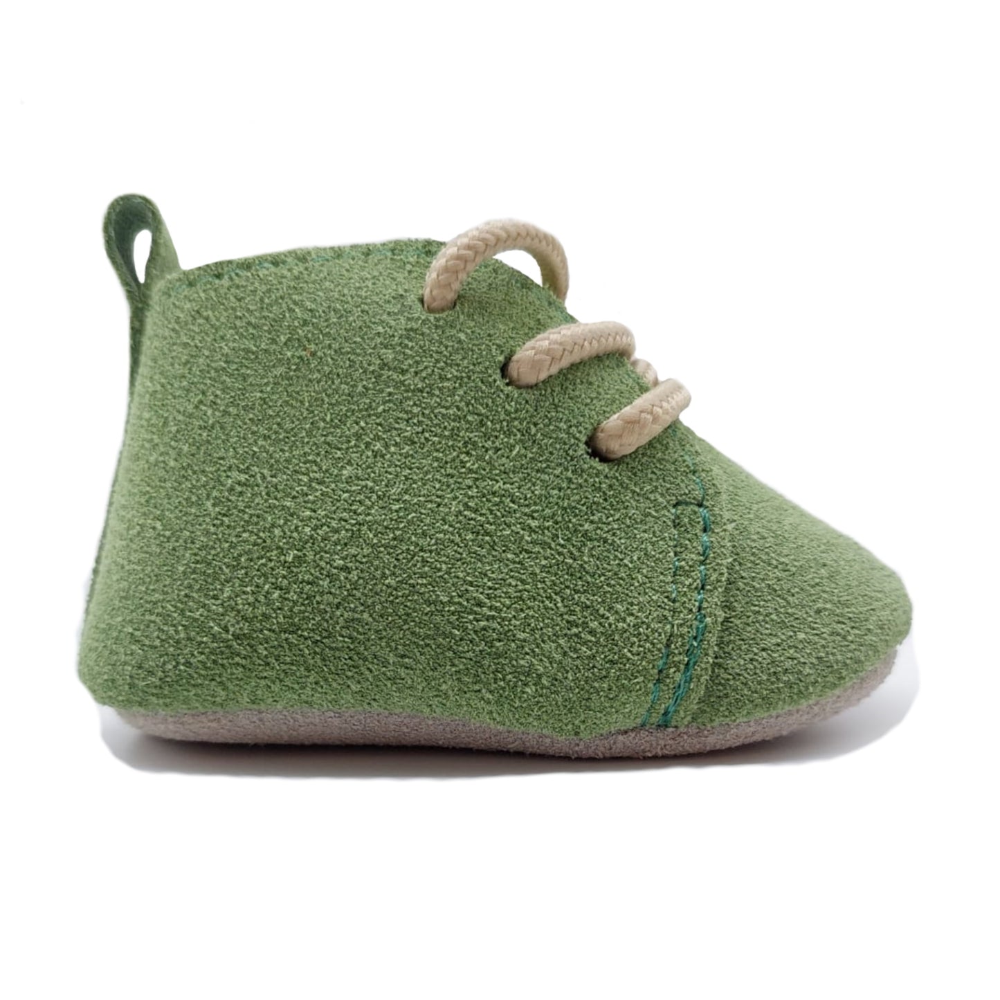Botinha Bebê Lelê Camurça Verde - Linha Baby