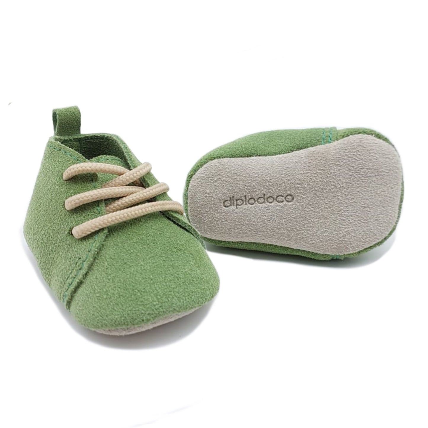 Botinha Bebê Lelê Camurça Verde - Linha Baby