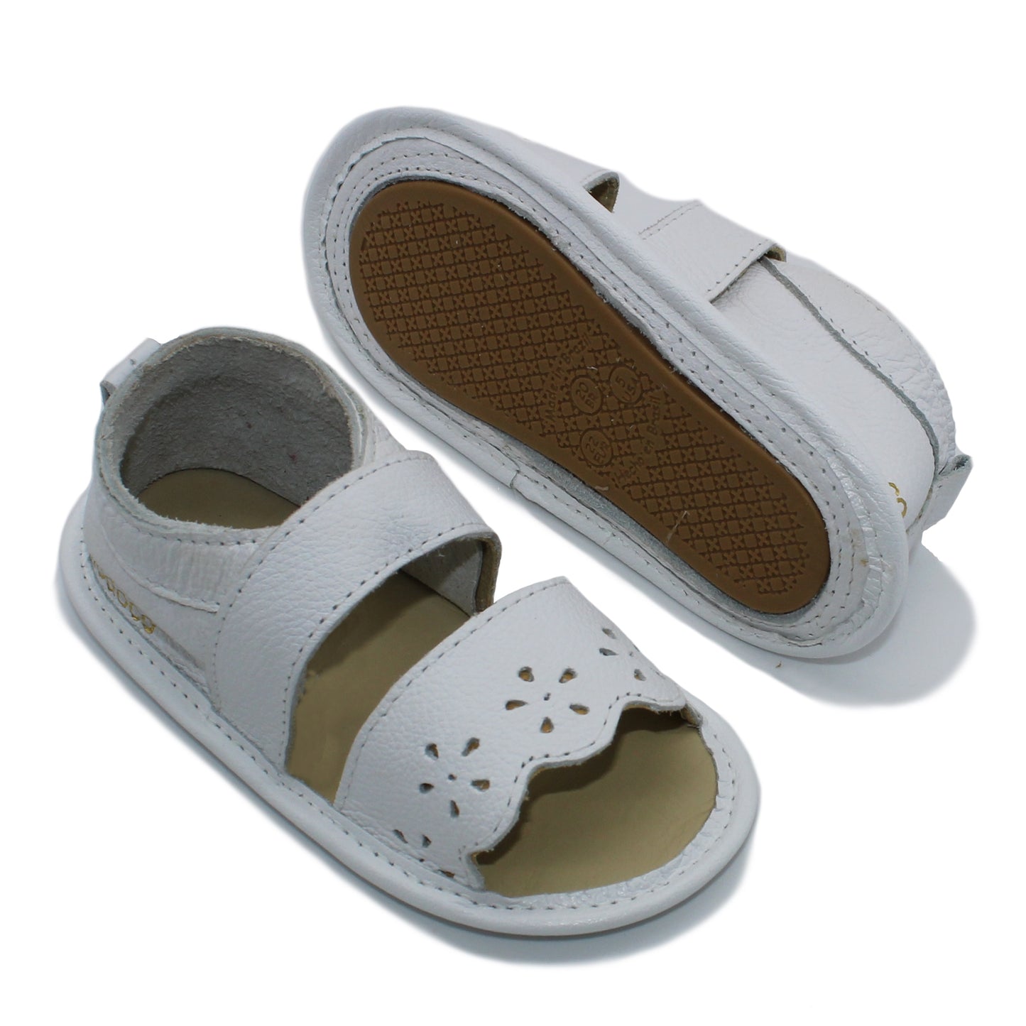 Sandália Infantil Jardim Branco - Linha Crescidinhos