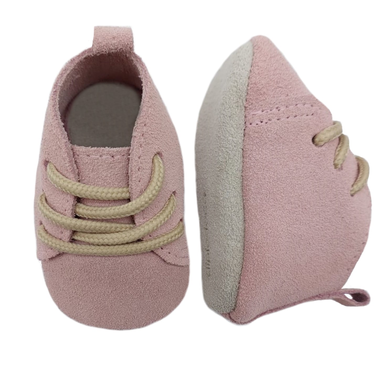 Botinha Bebê Lelê Camurça Rosa - Linha Baby