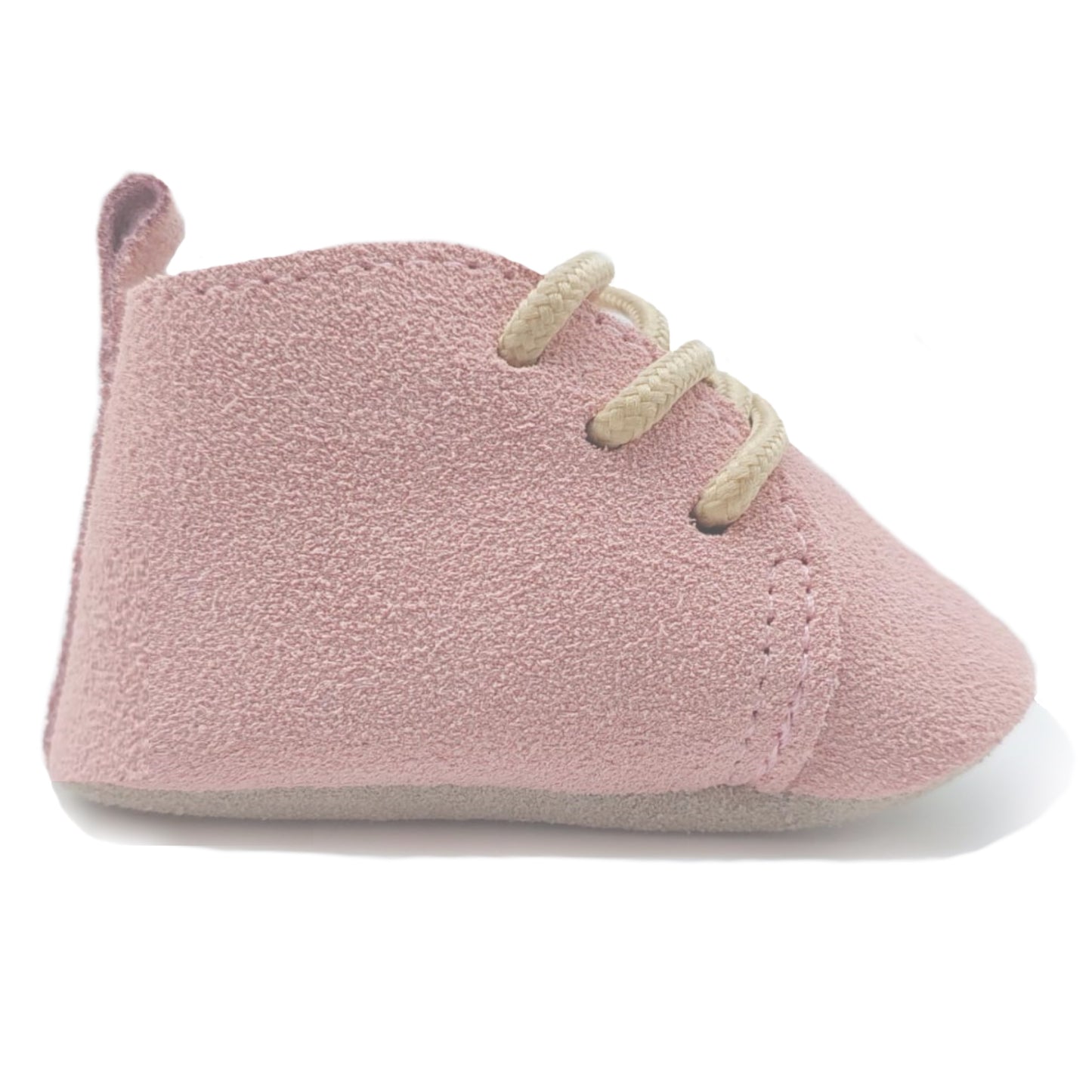 Botinha Bebê Lelê Camurça Rosa - Linha Baby