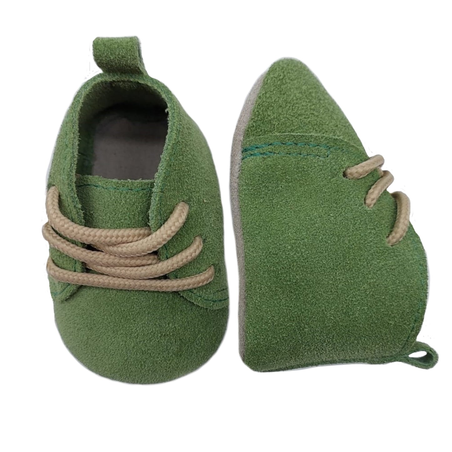 Botinha Bebê Lelê Camurça Verde - Linha Baby