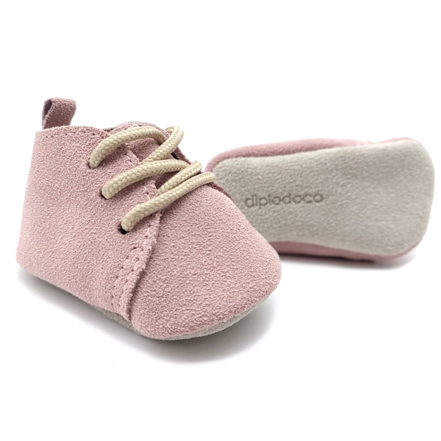 Botinha Bebê Lelê Camurça Rosa - Linha Baby