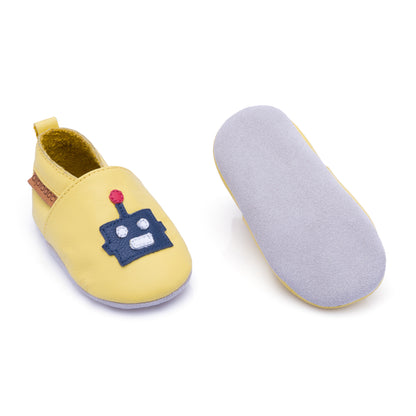 Sapatinho de Bebê Robô Amarelo - Linha Baby