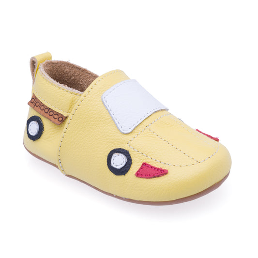 Sapato Infantil Carro Amarelo - Linha Crescidinhos