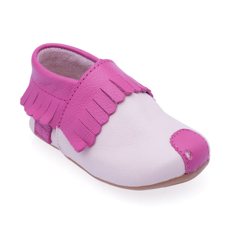 Sapato Infantil Casinha Rosa Bebê - Linha Crescidinhos