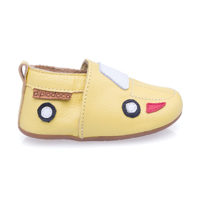Sapato Infantil Carro Amarelo - Linha Crescidinhos