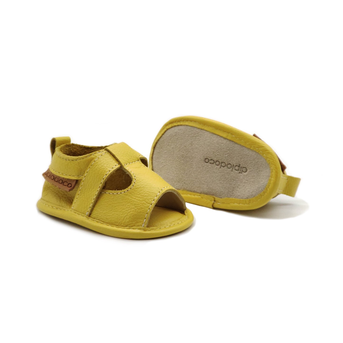 Sandália Bebê Lua Amarelo - Linha Baby